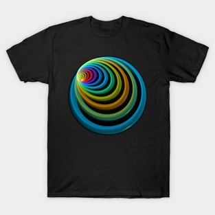 Colorful Spiral fractal T-Shirt